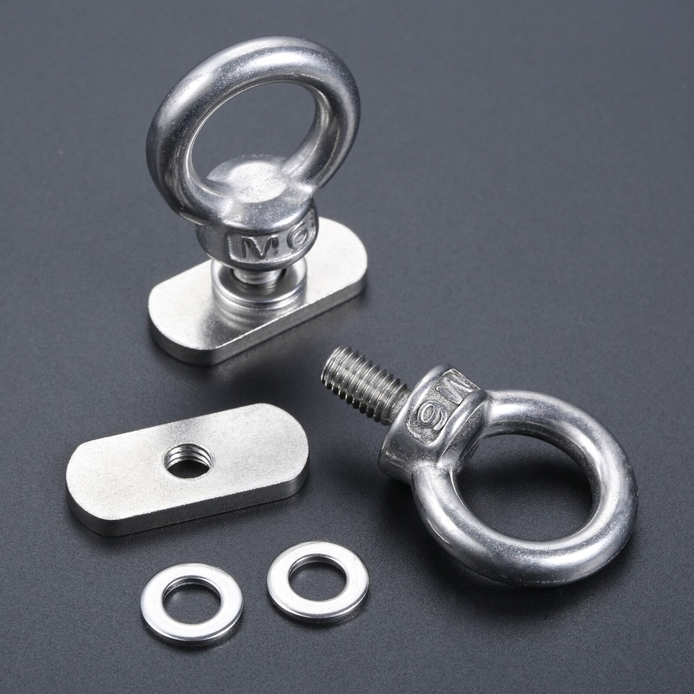 2pcs Track Mount Surfboard Tie Down Eyelet Fixing Rail Hold Bungee Cord Hardware