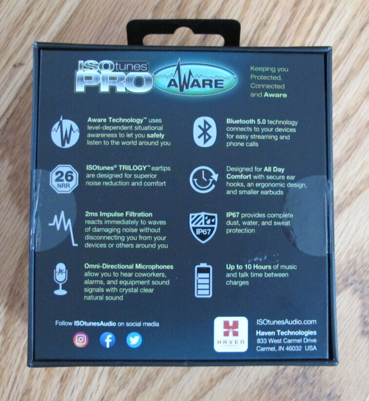 ISOtunes PRO Aware Bluetooth Earbuds IT-38