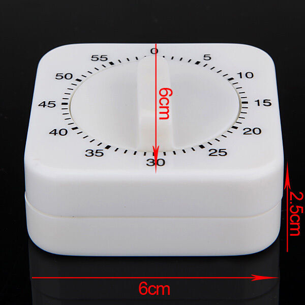 1Hr/60Min Mechanical Timer Game Count Down Counter Alarm Kitchen Cooking Tool