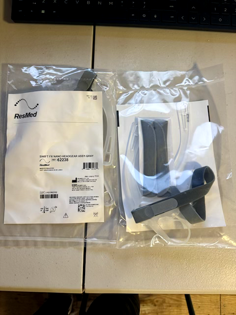 ResMed Gray Headgear Assembly with Back Strap for Swift FX Nano CPAP Accessory