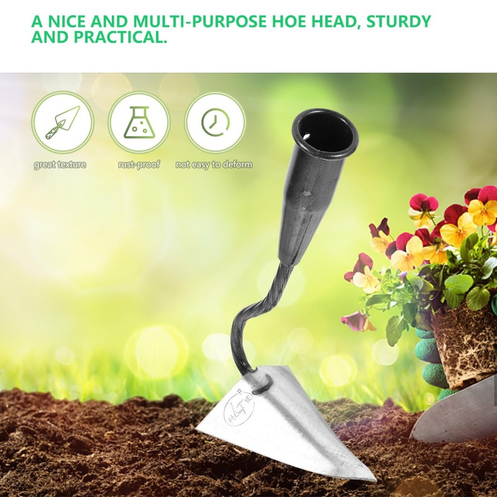 DOITOOL Triangle Hoe Garden Tool, Iron Head Only for Weeding...