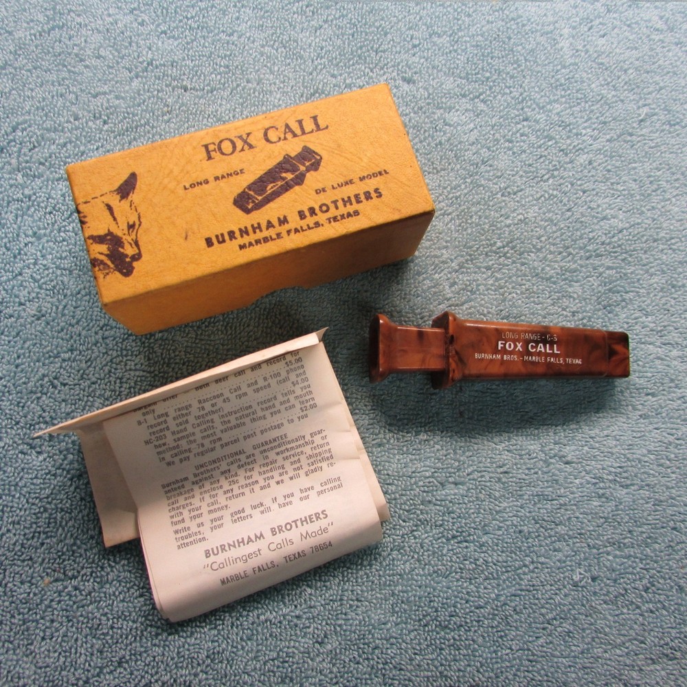 Burnham Bros. C-3 Fox Call / W. Box & Papers