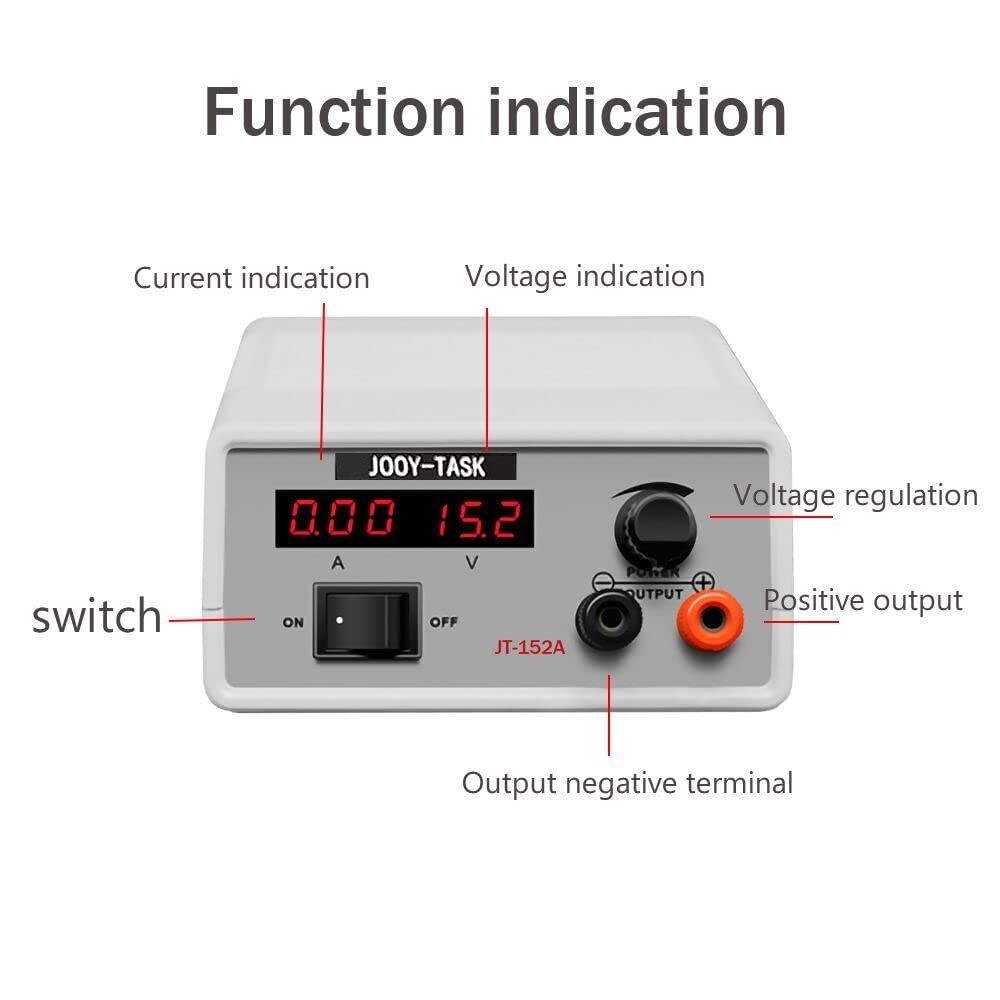 Adjustable DC Power Supply Variable Output &Lab Small Bench Power Supply Volt...
