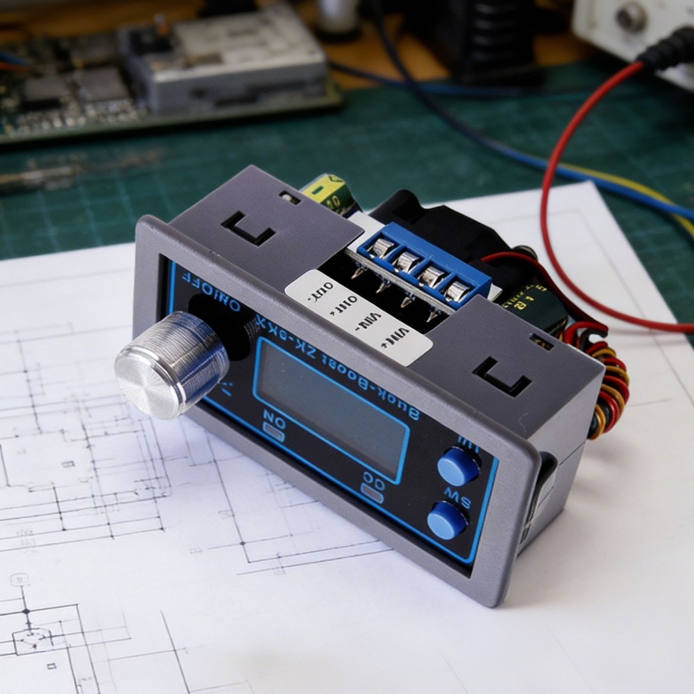 DC Adjustable Step-Up Down Buck Boost Power Supply Voltage Regulator LCD Module.