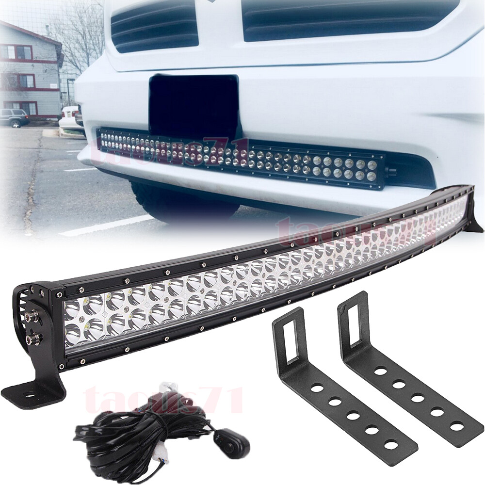 Fit 2009-2018 Dodge RAM 1500 Hidden Bumper 42'' Curved LED Light Bar Bracket Kit