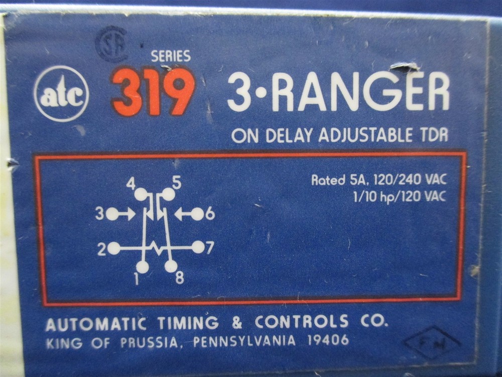 ATC 319 Series On Delay Adjustable TDR w/socket