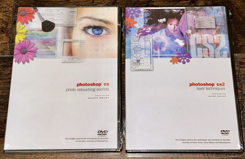 Photoshop CS Photo Retouching Secrets & CS2 Layer Techniques Computer DVD Set