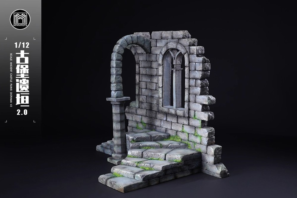 MMMToys 1:12 Scale Ancient Castle Ruins Diorama Model Set V2