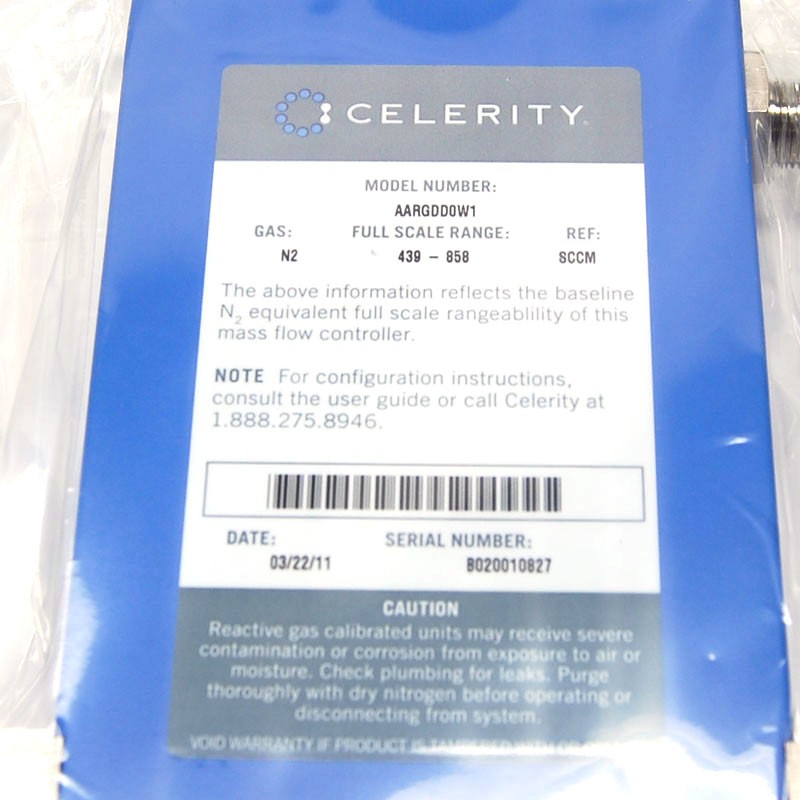 NEW Celerity IN3XP Mass Flow Controller AARGDD0W1 (SF6/200cc) DeviceNet MFC
