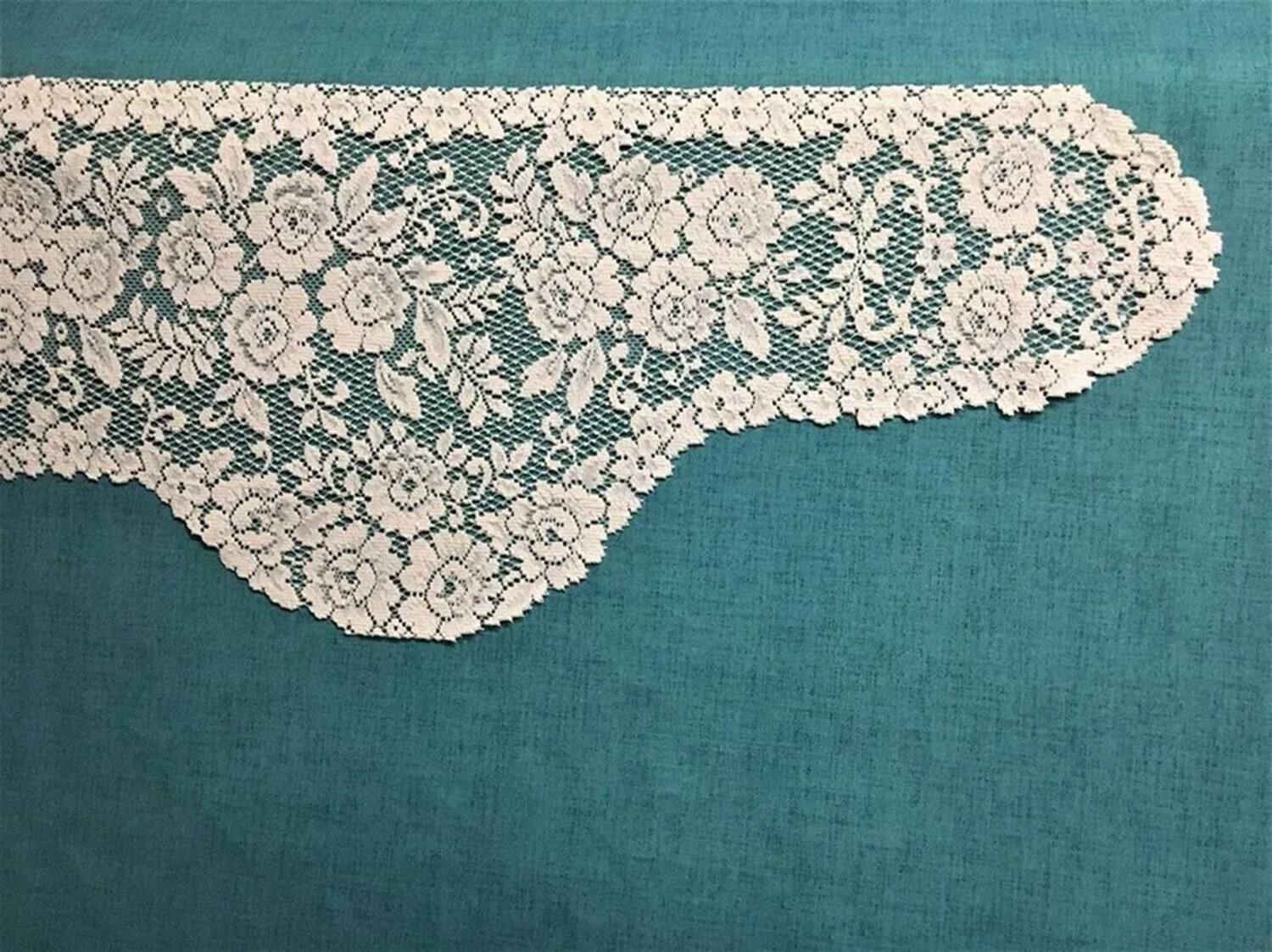 Heritage Lace Mantel Scarf Victorian Rose Ivory 84" x 15.5" Livingroom