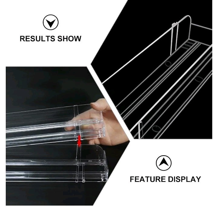 Spring Loaded Cigarette Shelf Pusher, 4PCS Store Display Holder Acrylic