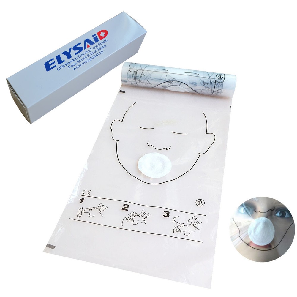 50 Rolls36pc/roll Roll CPR AED Training CPR MASK Face Shield CPR Course Pieces