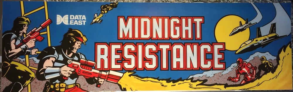 Midnight Resistance Arcade Marquee 26" x 8"