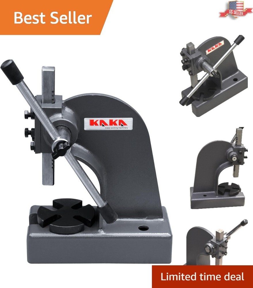Compact 0.5 Ton Arbor Press for Efficient Metalworking - Cast Iron Construction