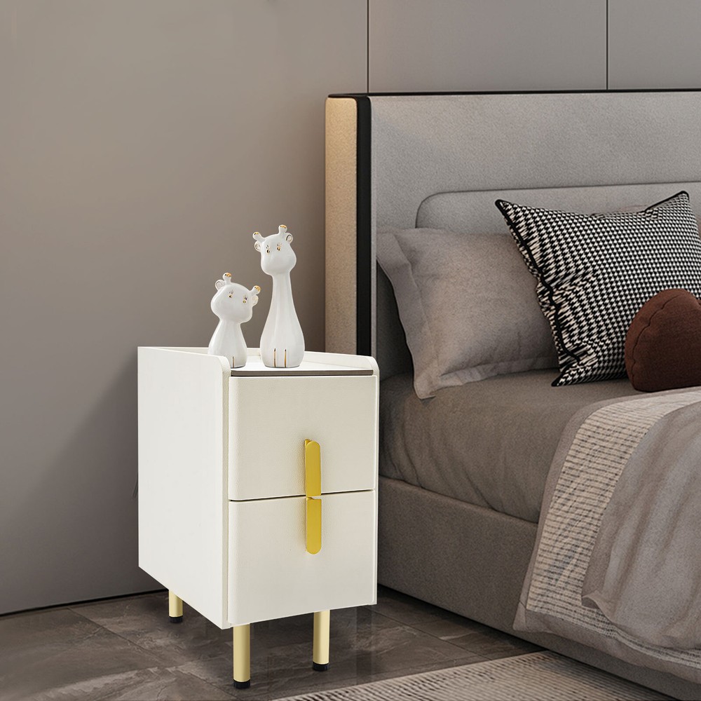 Narrow Bedside Table with Drawers, Bedside Table, Slim Bedside Table