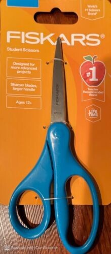 2-Pack Fiskars Pointed Student Scissors - Blue Handle