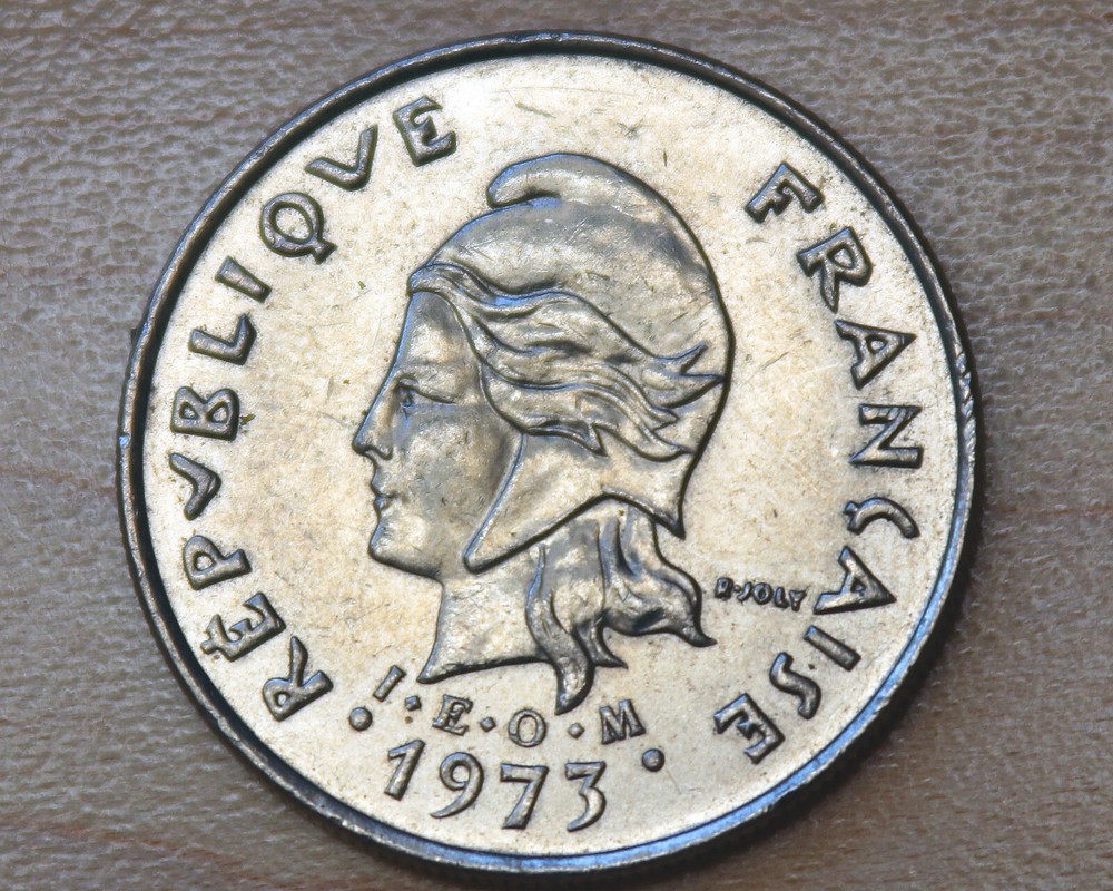 1973 French Polynesia 10 Francs