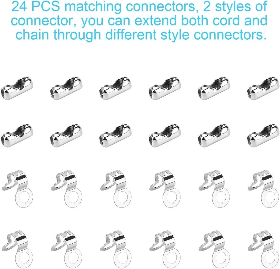 200 Inch Ceiling Fan Pull Chain Upgrade Rust Proof 3.2mm Beaded Pull Chains