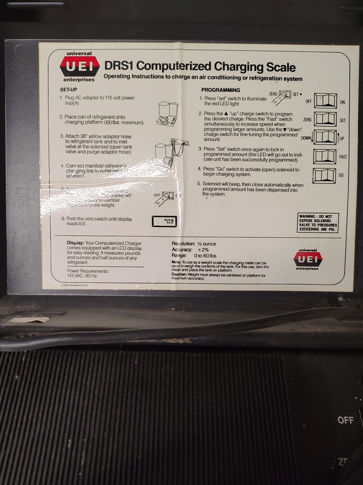 Uei Drs1 Computerized Charging Scale. Used In Great Condition