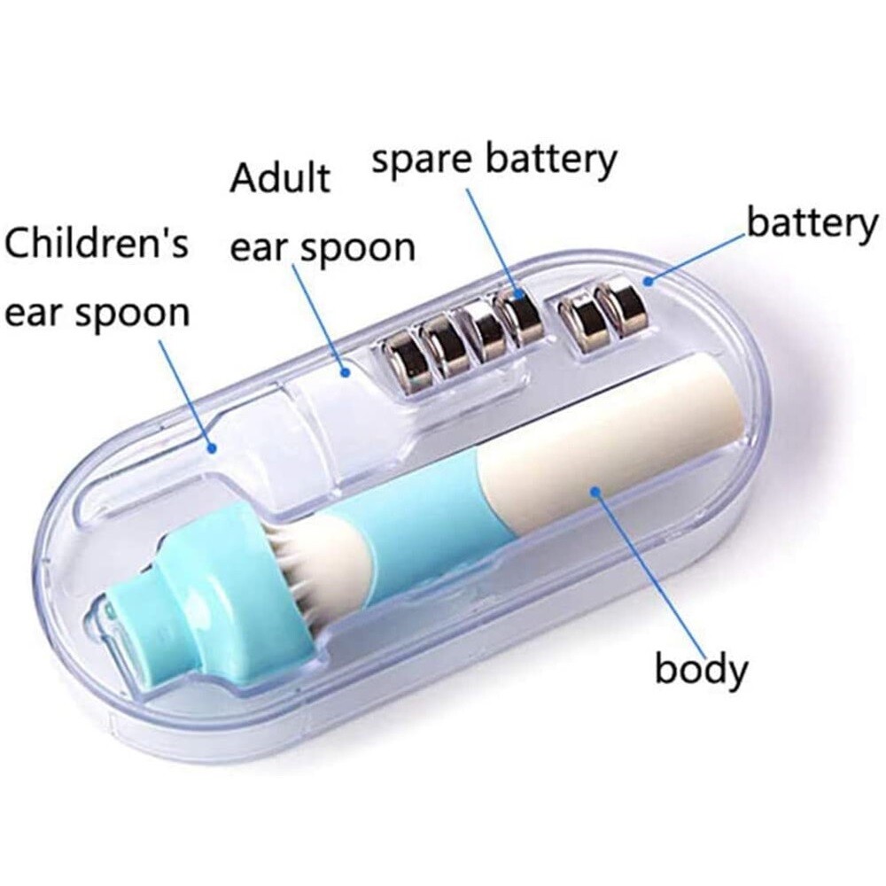 Safety Electric Cordless Vacuum Ear Cleaner Wax Remover Painless Cleaning Tool