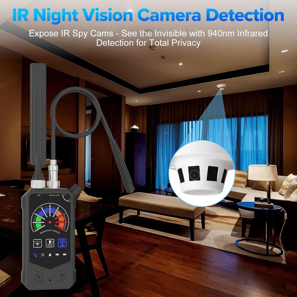 Anti Spy Detector, Bug Detector,Hidden camera detector privacy protector