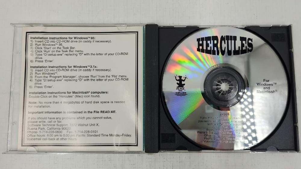 Hercules Interactive Learning Activities - Peter Pan Software CD ROM