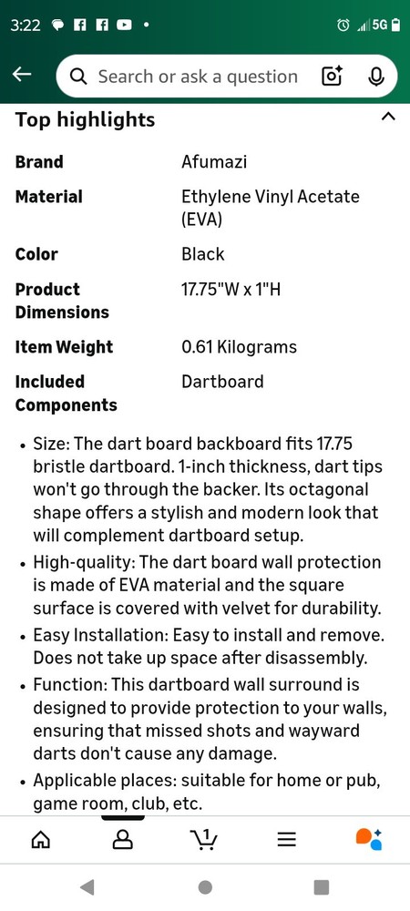 Octagonal Dart Board Backboards 4Pcs Removeble Dartboard Surround Wall Protector