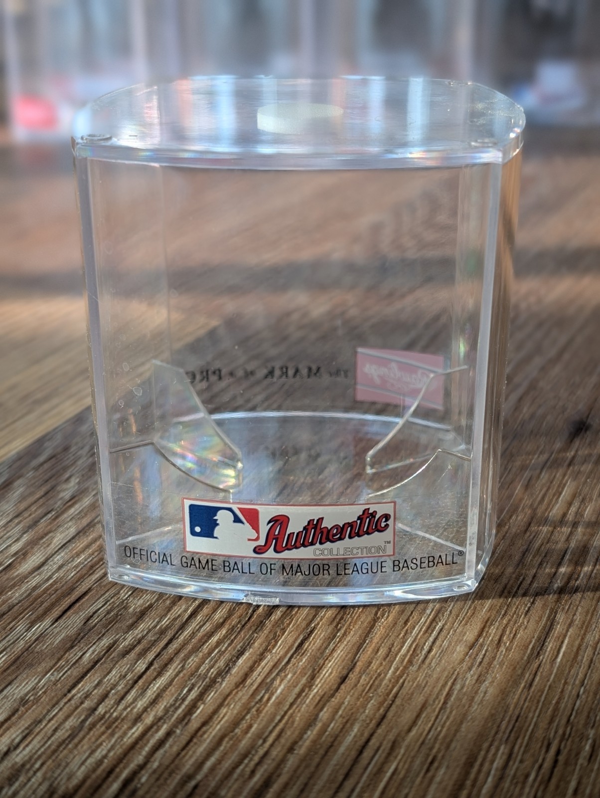 Lot Of 27 Clear Baseball Display Case Cubes Used MLB Logo Rawlings Mark Of A Pro