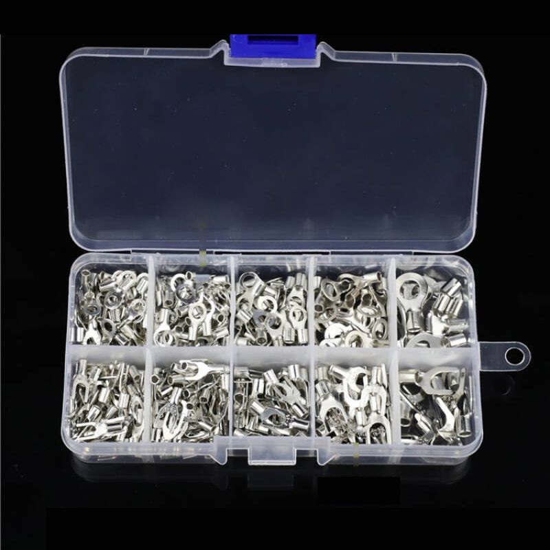 320 Pcs Non-Insulated Ring Fork U-Type O-Type Terminals Battery Cable Terminals
