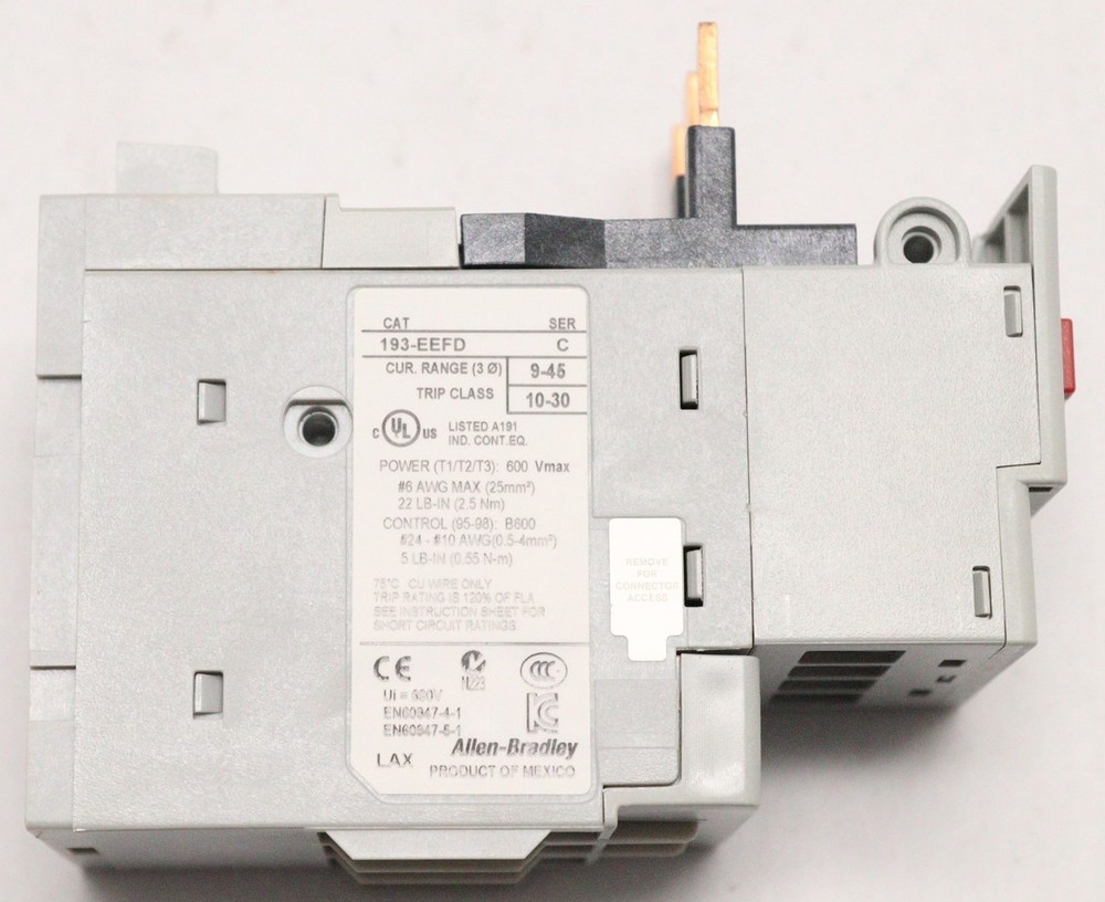 ALLEN-BRADLEY E1 PLUS OVERLOAD RELAY 193-EEFD SER C