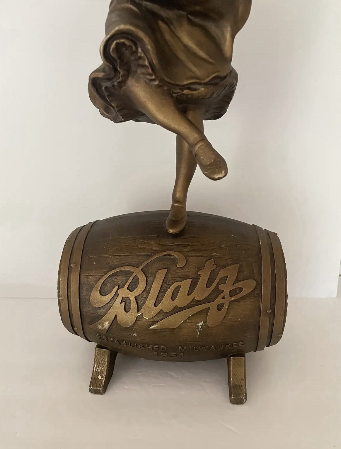 Vintage Blatz Beer Valerie Waitress Statue 1986 20” Advertising Display Statue