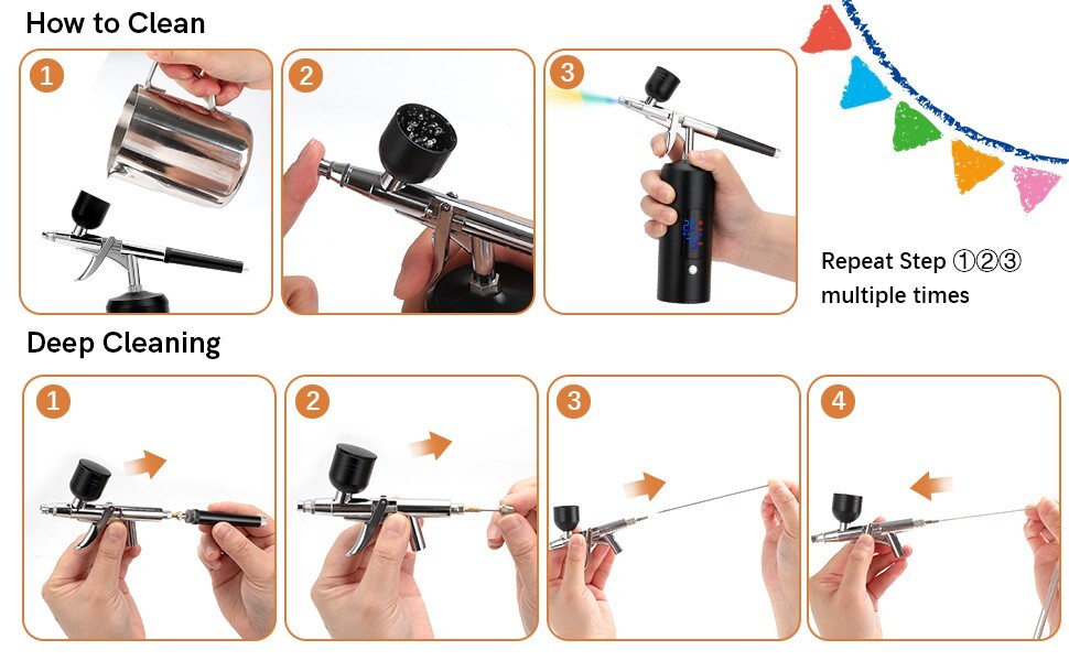 Portable Compressor Air Compressor Kit Cordless Paint Spray Gun Nail Art Tattoo