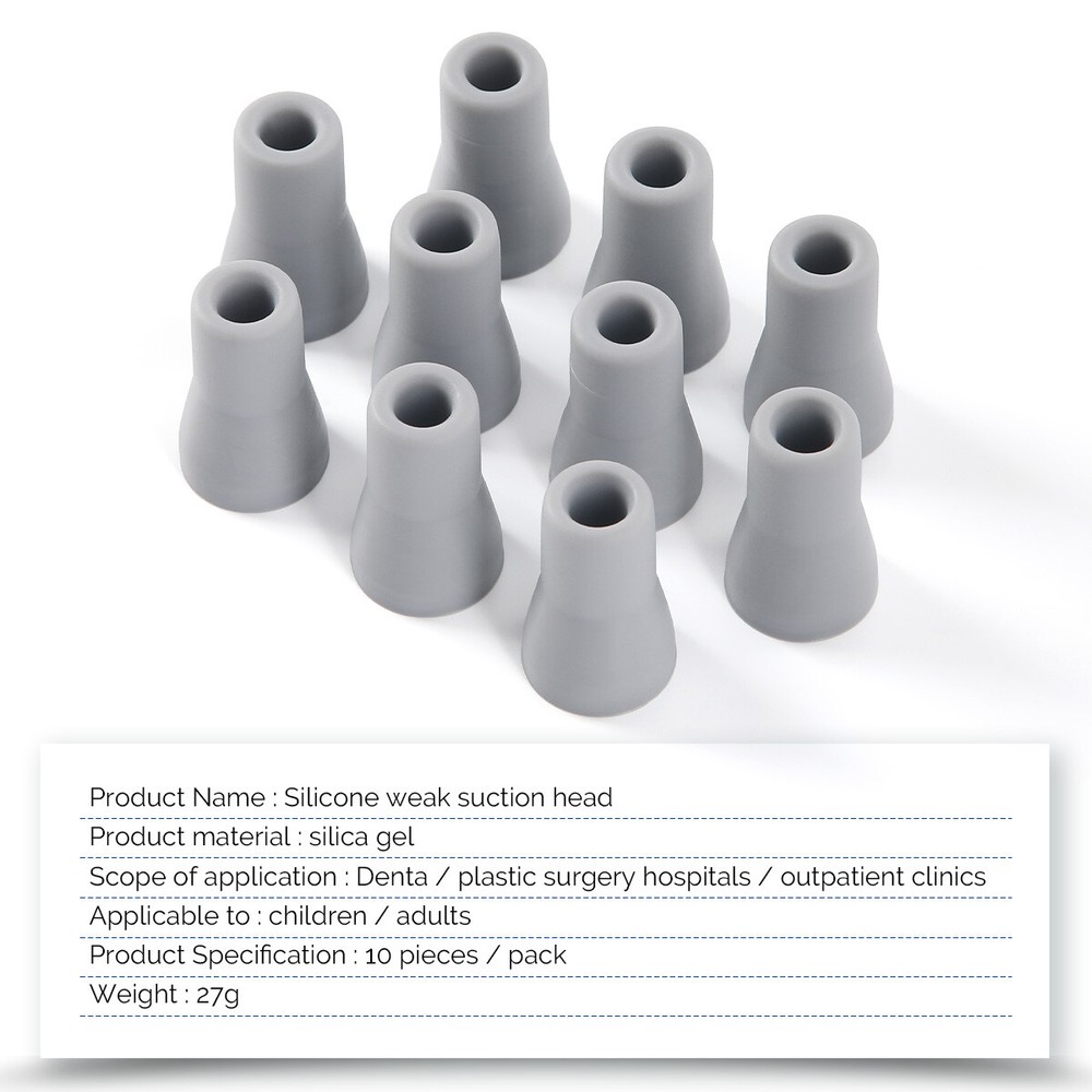 Dental Saliva Ejector Weak/Strong Suction Rubber Snap Tip Adapter Replacement US