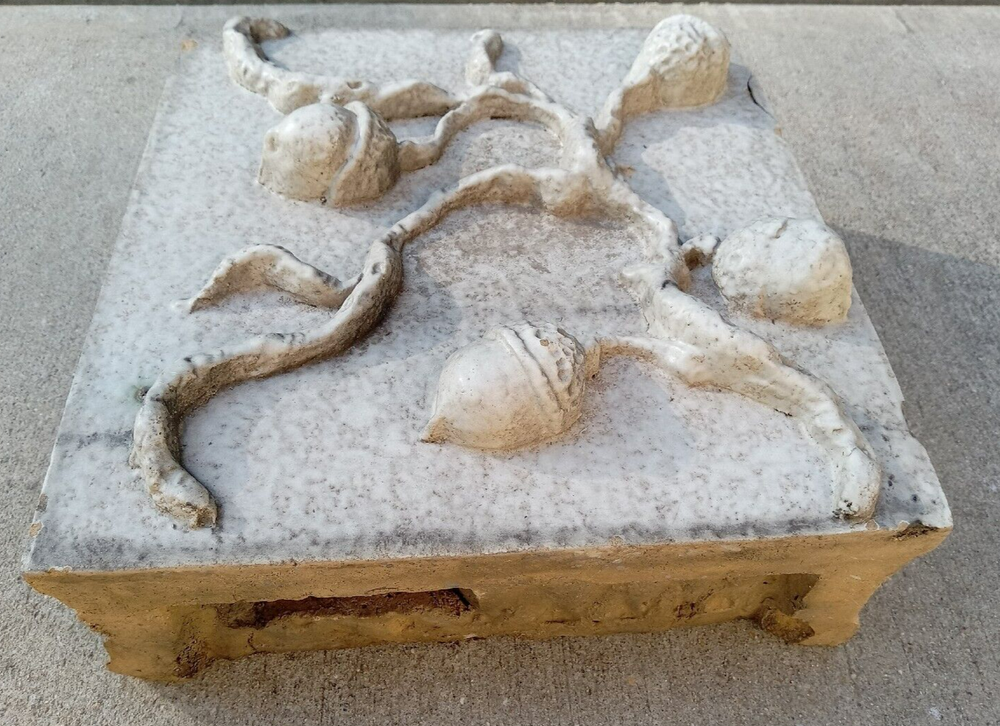 Architectural Terra Cotta Panel with Acorns on a Branch