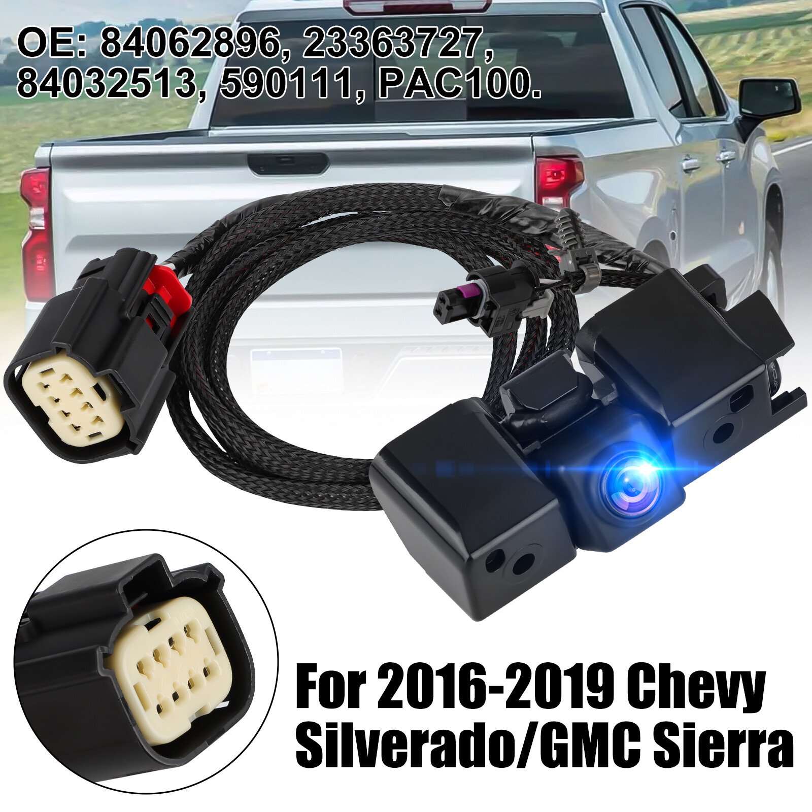 84062896 Rear View Parking Backup Camera For Chevy Silverado/GMC Sierra 2016-19