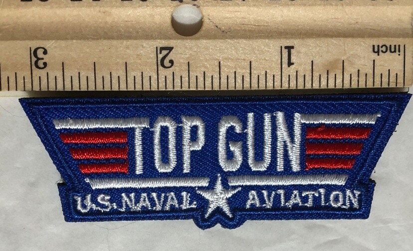Top Gun US Naval Aviation Tactical Morale Hook & Loop Embroidered Patch