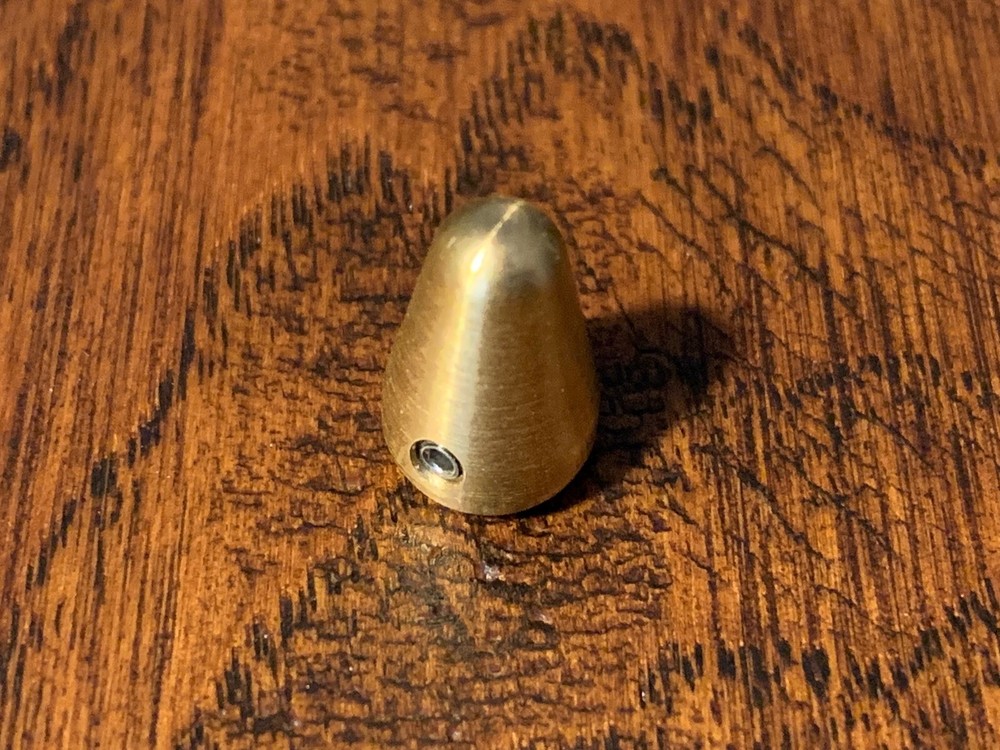 1 x Solid Raw Brass / Stratocaster Switch Tip with Set Screw / New