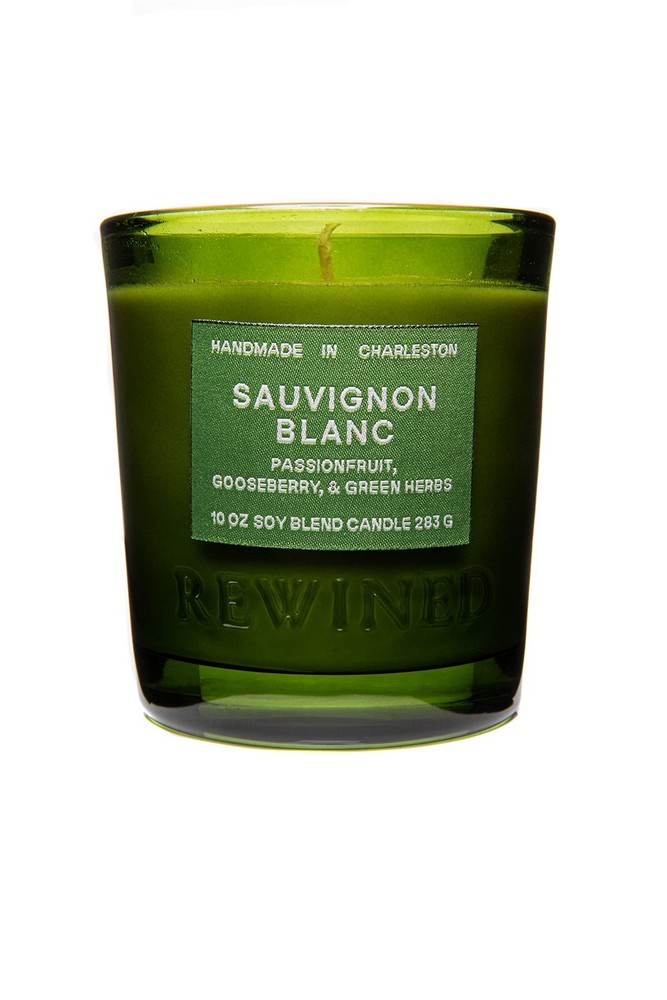 Rewined Scented Candles 10oz Notes Passion Fruit Polypropylene Green Functional