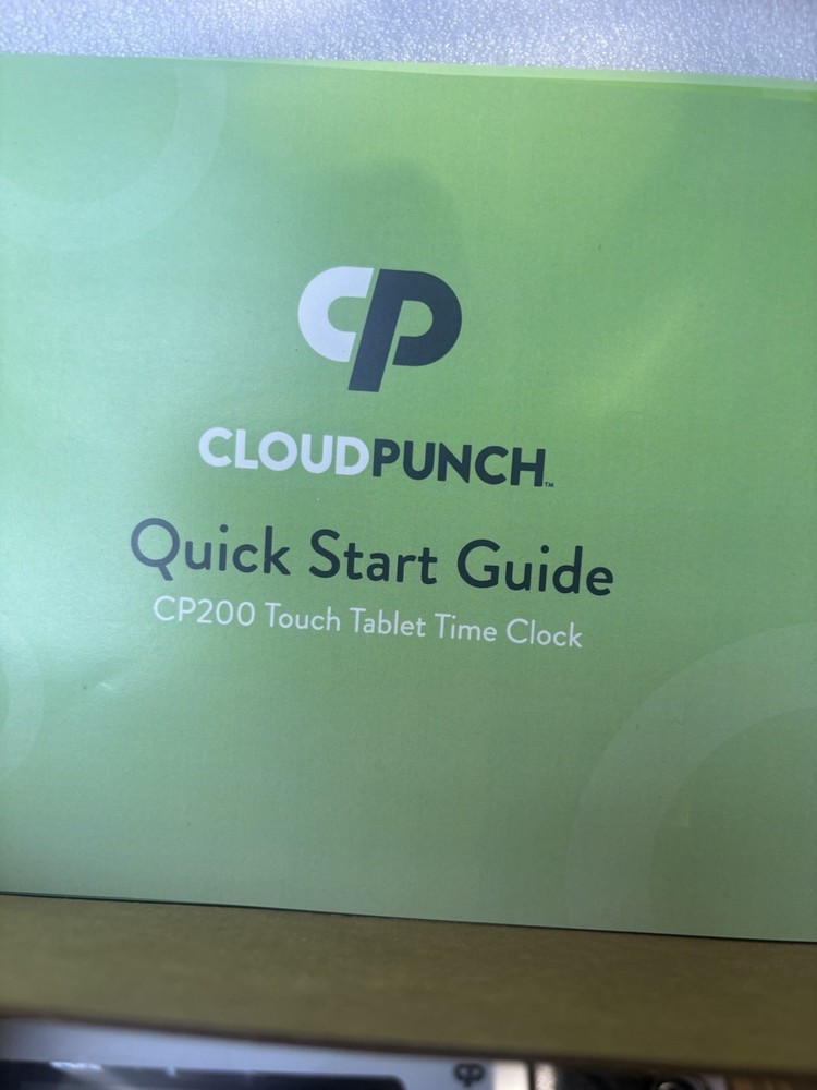 Cp200 touch tablet time clock