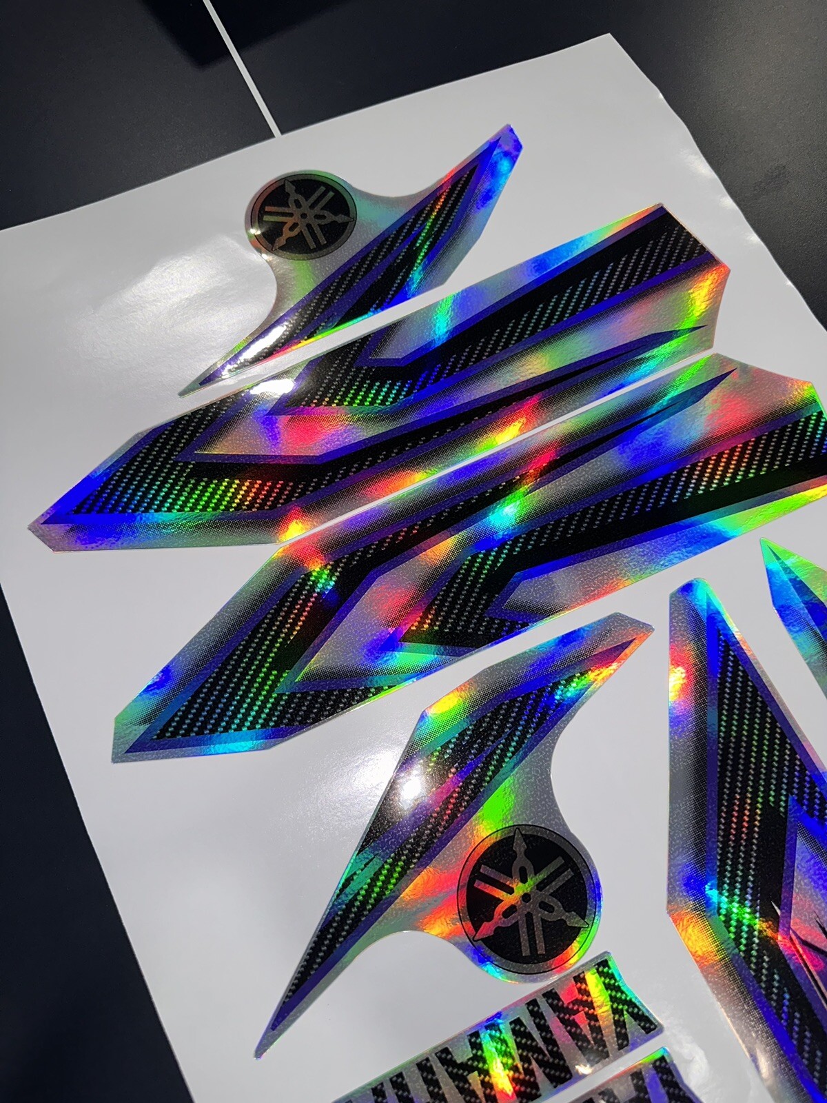 yamaha banshee full graphics decals kit 2006 . THICK AND HIGH GLOSS. HOLOGRAPHIC