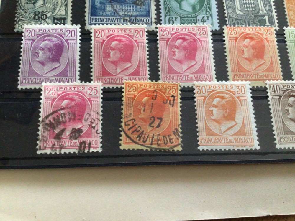 Monaco early mounted mint & used stamps A12593