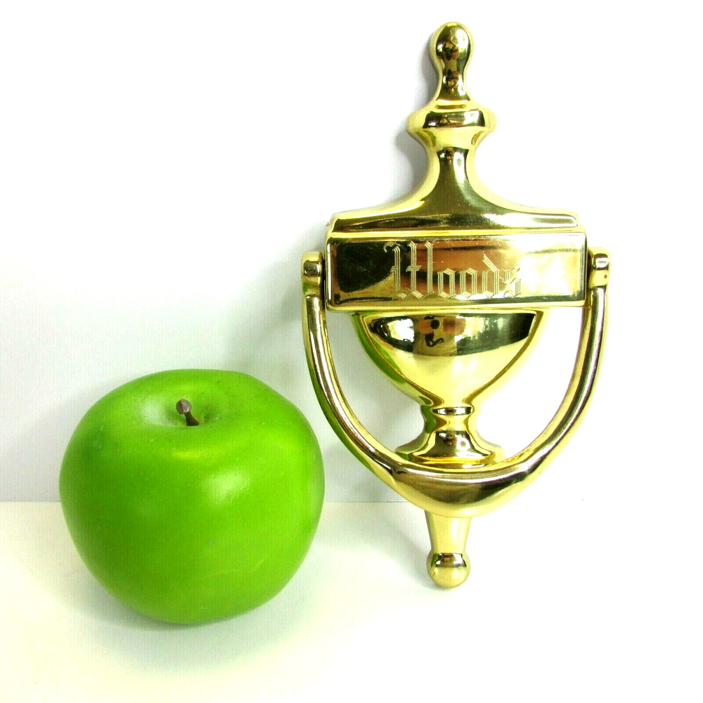 Solid Brass Door Knocker Last Name WOODS Engraved Personalized Things Remembered