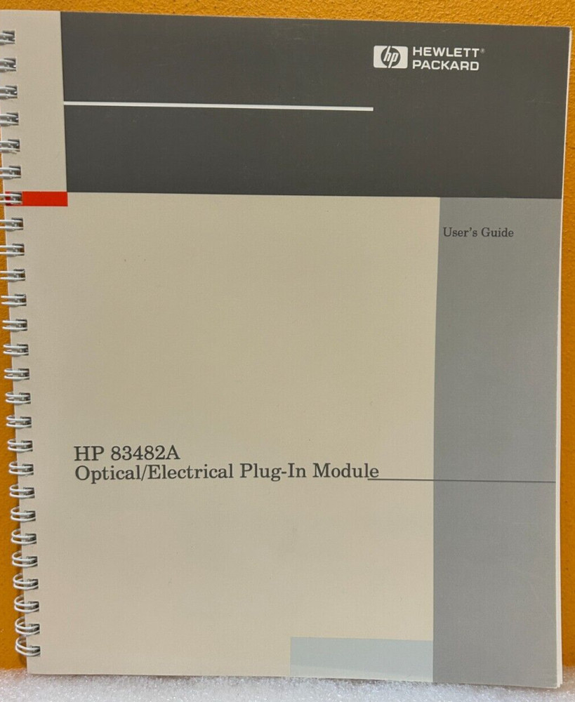 HP / Agilent 83482-90001 1996 Optical / Electrical Plug-In Module User's Manual.