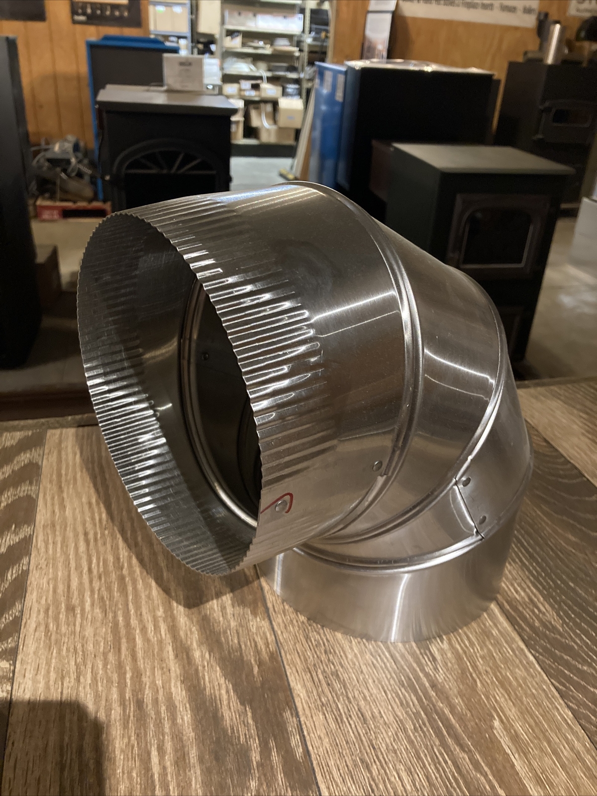 7” stainless steel stove pipe 90deg adjustable elbow