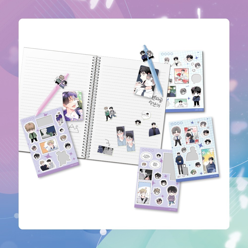 Webtoon MD [ Worth the Wait ] Sticker Sheet SET 2 TYPE [ 연하공 수난기 ] (TNQ339)