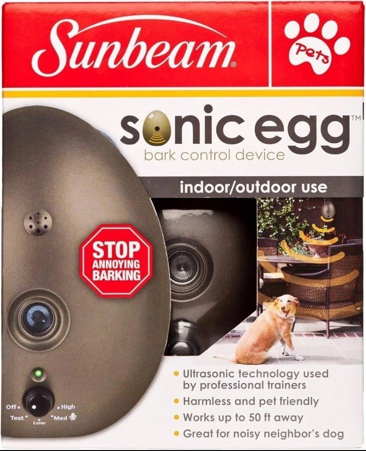 Sunbeam Sonic Egg Ultrasonic Bark Control - No Box!
