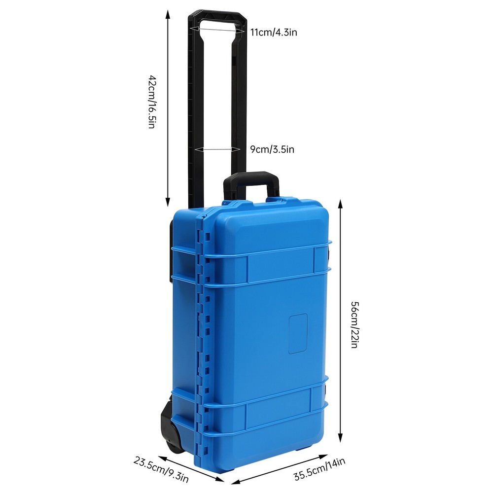 22" Camera Hard Case Protective Roller Camera Carrying Case Waterproof Dustproof