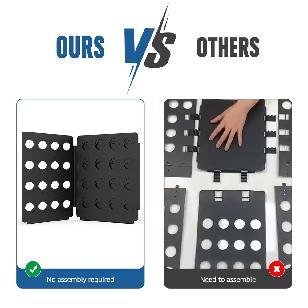 Shirt Folder Board Mini Clothes Folding Board Durable Plastic T-Shirt Folder