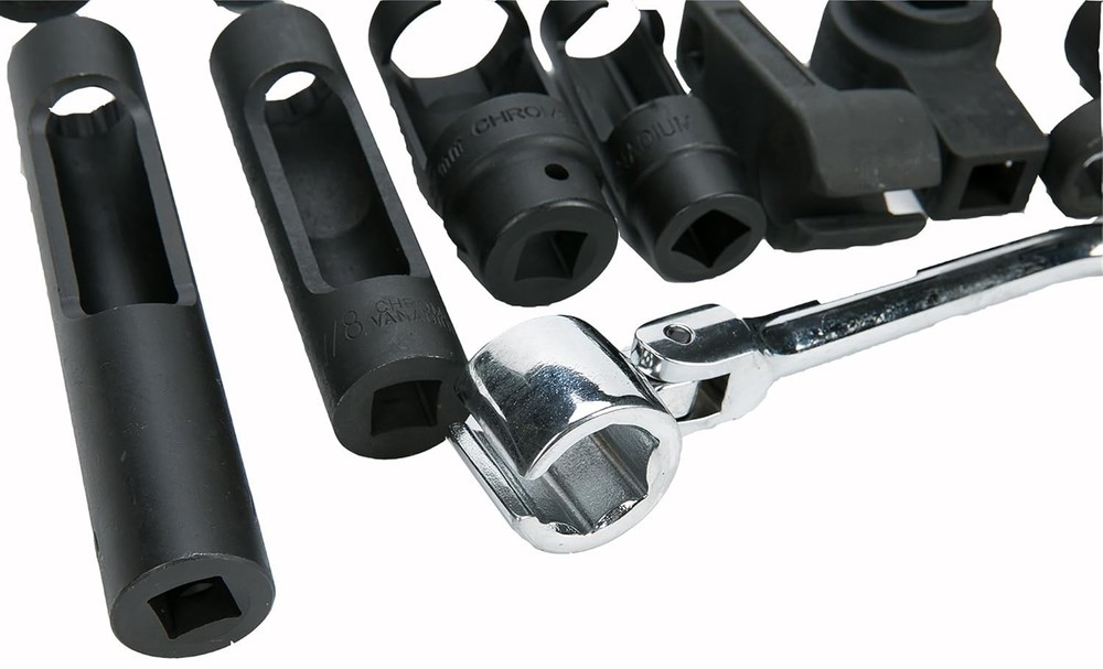 21 Piece O2 Sensor Socket Set Universal Oxygen Sensor Removal Install Tools Set