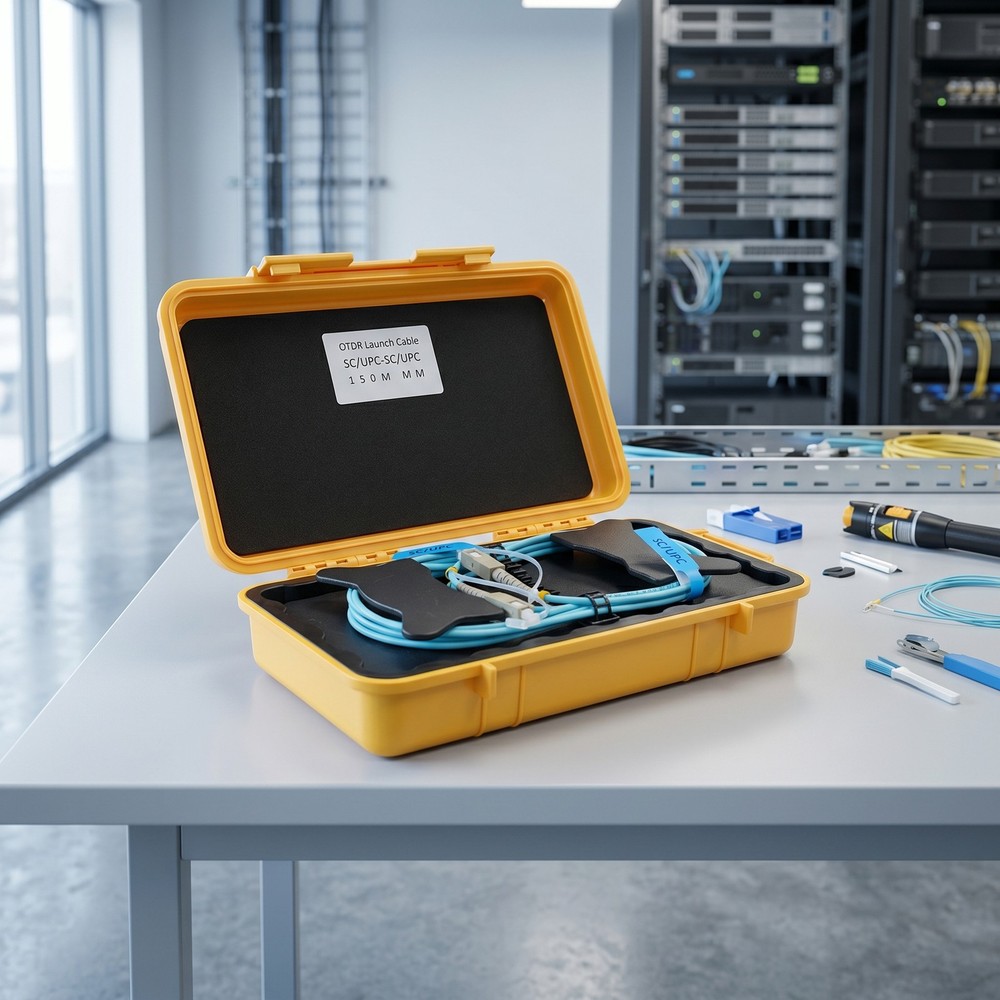 Fiber Optic OTDR Launch Cable Boxs Multimode OM2 SC/UPC-SC/UPC